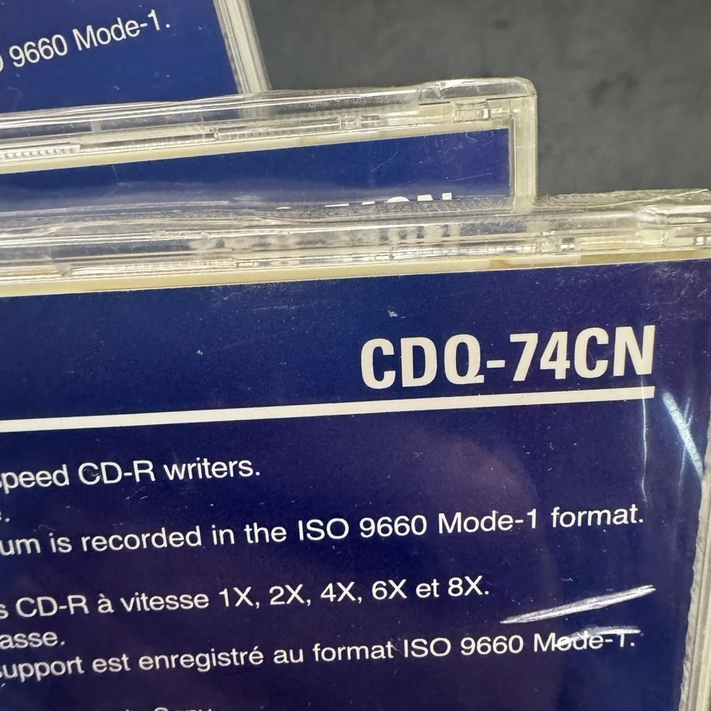 Sony CD-R Recorder Media CDQ-74CN 650MB 74min with Jewel Case Three Pack NIP